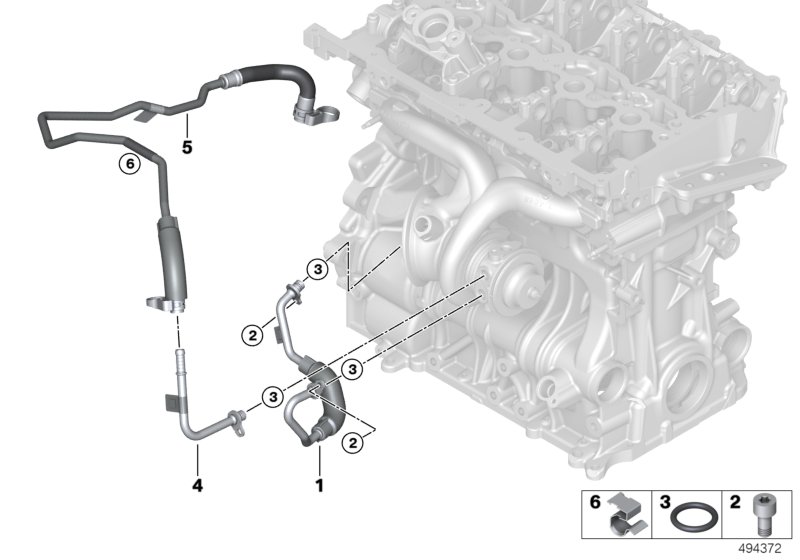 Genuine BMW 11538687749 F46 F55 F48 Line, Turbocharger Coolant Return Line (Inc. 225iX, X2 28iX & X2 28i) | ML Performance UK Car Parts