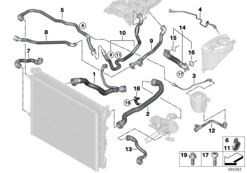 Genuine BMW 17128678504 G16 G30 G31 Hose Heater Return (Inc. 740LiX, 740iX & 640i) | ML Performance UK Car Parts