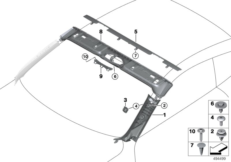 Genuine BMW 51467489926 F91 G14 Windshield Frame Cover (Inc. 840dX, 840i & 840iX) | ML Performance UK Car Parts