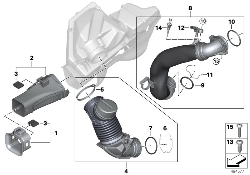 Genuine BMW 13718651066 G32 G11 G05 Charge Air Induction Tract (Inc. 840iX, 740Li & X3 M40iX) | ML Performance UK Car Parts