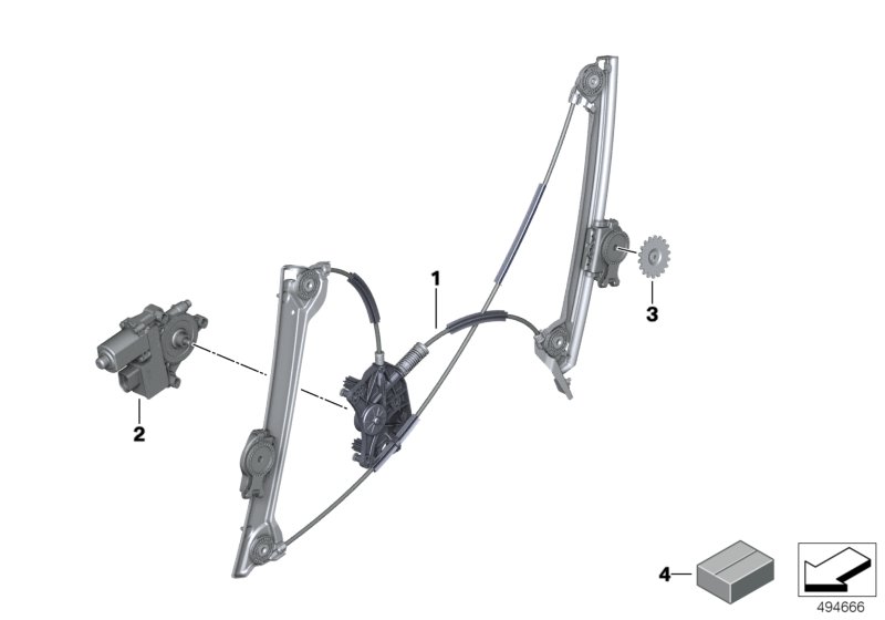 Genuine BMW 51339482279 G29 Window Lifter Without Motor,Front Left (Inc. Z4) | ML Performance UK Car Parts