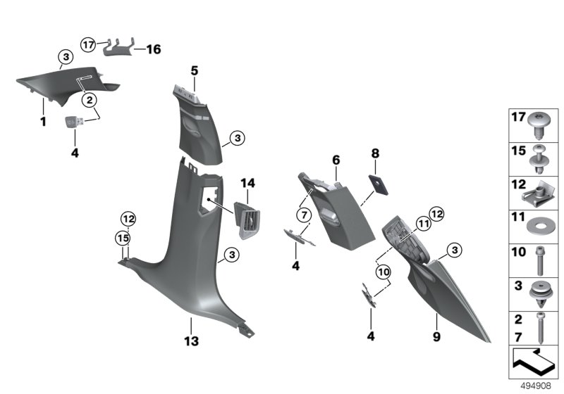 Genuine BMW 51437483885 G07 D-Pillar Trim Panel, Speaker, Top Left ELFENBEINWEISS (Inc. X7) | ML Performance UK Car Parts