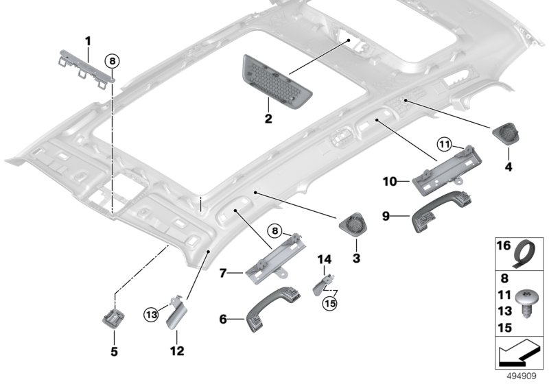 Genuine BMW 51447451373 G07 Bracket, Front Left Grab Handle (Inc. X7 40iX, X7 30dX & X7 M50dX) | ML Performance UK Car Parts