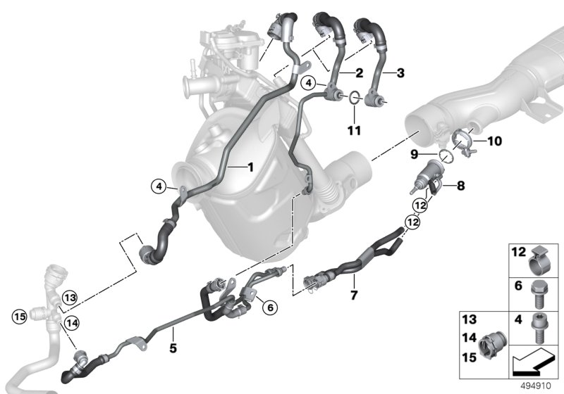 Genuine BMW 11538576310 G12 G31 G01 Line For Coolant Pump Low-pressure exhaust-gas recirc.cooler (Inc. 520d ed, 520dX & 725Ld) | ML Performance UK Car Parts