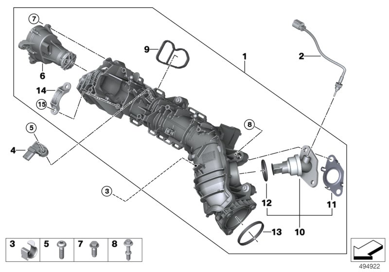 Genuine BMW 11618597074 F55 F44 Pipe RDE (Inc. X1 25dX, X1 20d & Cooper SD ALL4) | ML Performance UK Car Parts