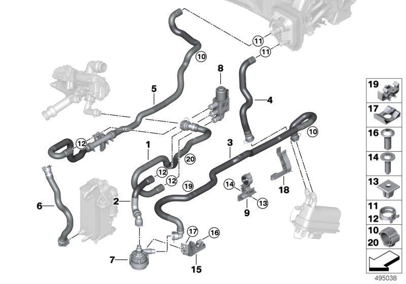 Genuine BMW 64219496099 G11 Coolant Hose, Supply Capacitor - engine (Inc. 745LeX, 745eX & 745Le) | ML Performance UK Car Parts