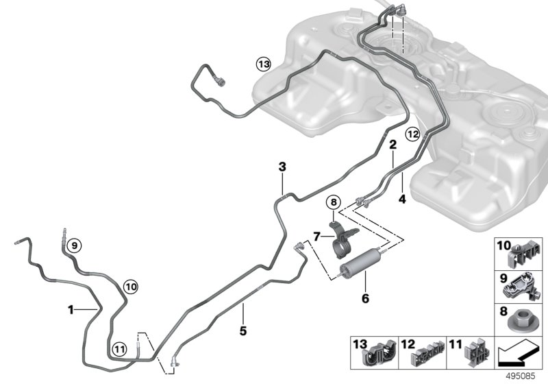 Genuine BMW 16129895495 G05 G06 Scavenge Air Line (Inc. X5 & X6 30iX) | ML Performance UK Car Parts