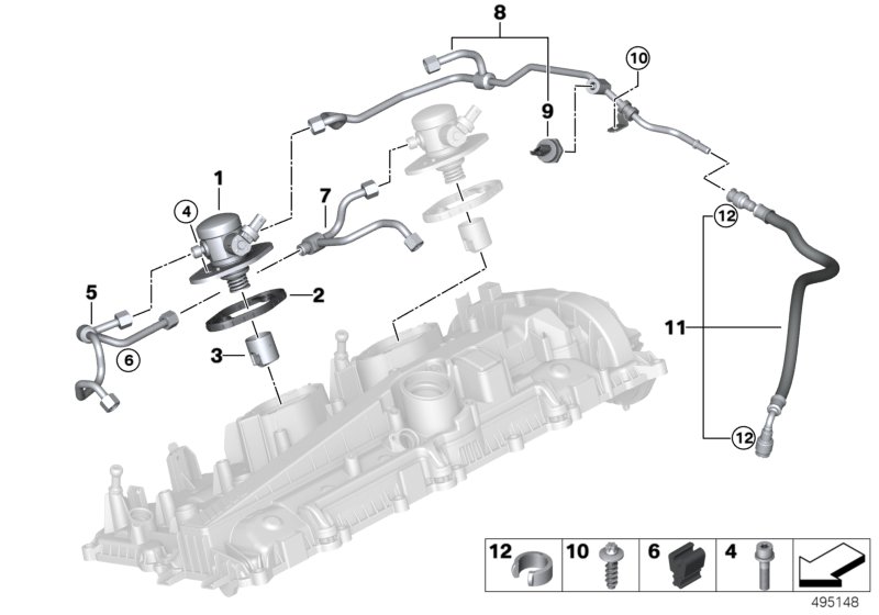 Genuine BMW 13538089949 High Pressure Pipe (Inc. X3 M & X4 M) | ML Performance UK Car Parts