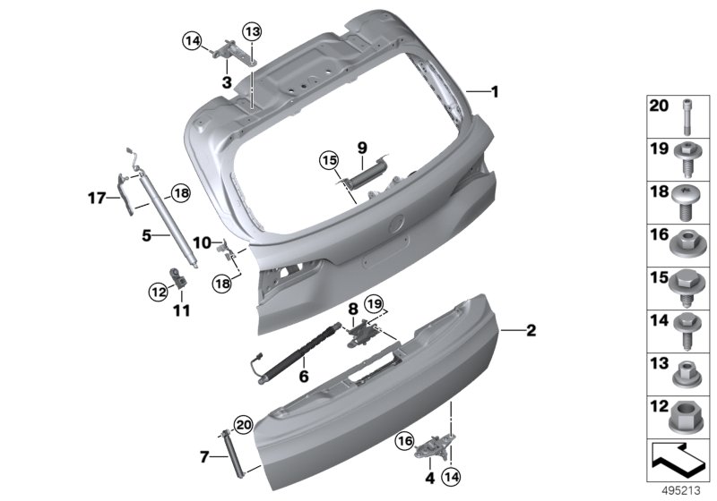 Genuine BMW 51247469221 G07 Vibration Absorber Trunk Lid (Inc. X7 M50iX, X7 30dX & X7 40iX) | ML Performance UK Car Parts