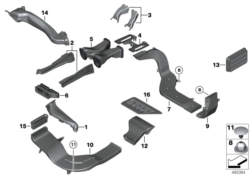 Genuine BMW 64229112137 F03 F04 Cold Air Duct Left (Inc. 750LiX 4.0, Hybrid 5 & 740LiX) | ML Performance UK Car Parts