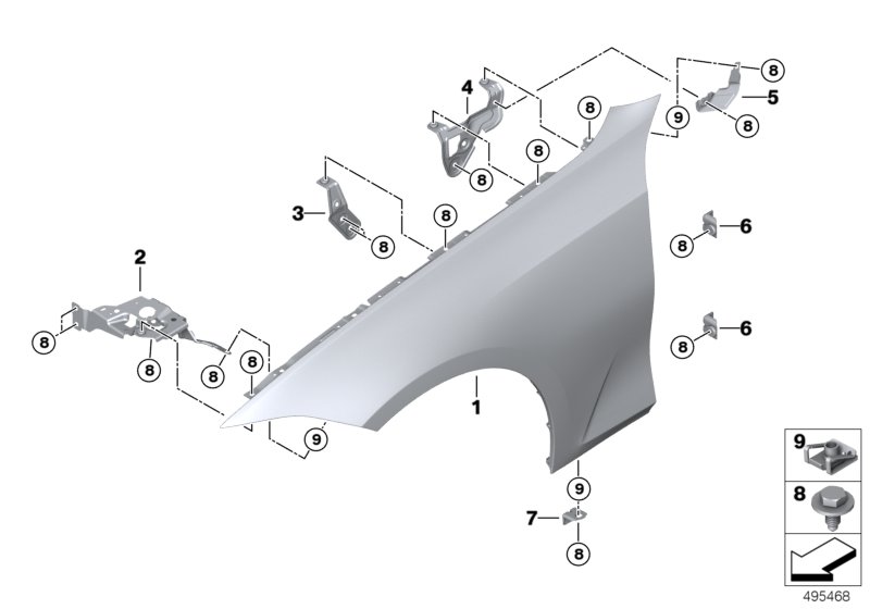 Genuine BMW 41008494440 G20 G21 Side Panel, Front Right (Inc. 320dX, 330iX & 320i) | ML Performance UK Car Parts