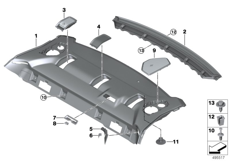 Genuine BMW 51467482391 G20 Cover Panel For Belt Gap Cover Left SCHWARZ (Inc. 320d, 320iX & 330e) | ML Performance UK Car Parts