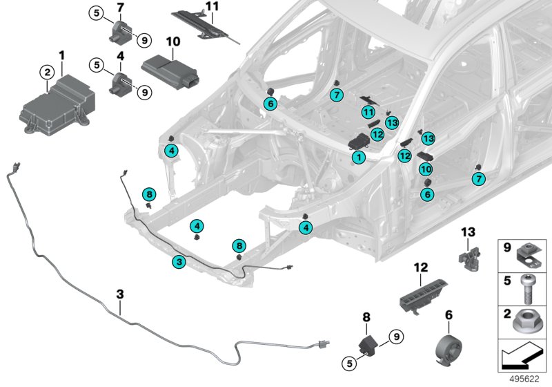 Genuine BMW 65776830604 G06 G07 Accelerating Sensor (Inc. X6 40iX, X7 M50dX & X7 30dX) | ML Performance UK Car Parts