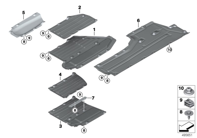 Genuine BMW 51757348358 G11 Underbody Panelling, Side On Right PHEV (Inc. 745e & 740e) | ML Performance UK Car Parts