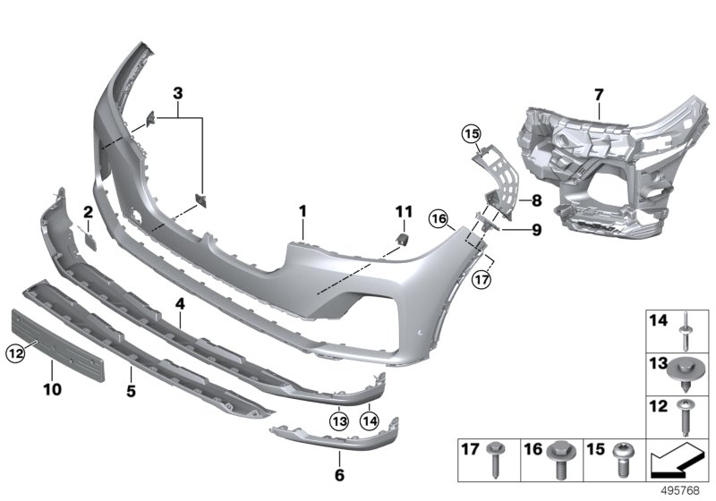 Genuine BMW 51117458363 G07 Bumper Guide Upper Left (Inc. X7) | ML Performance UK Car Parts