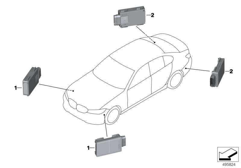 Genuine BMW 66326895290 G32 G15 RR11 Radar Sensor, Close Range SRR-01 (Inc. X5 45eX, 320iX & M340iX) | ML Performance UK Car Parts