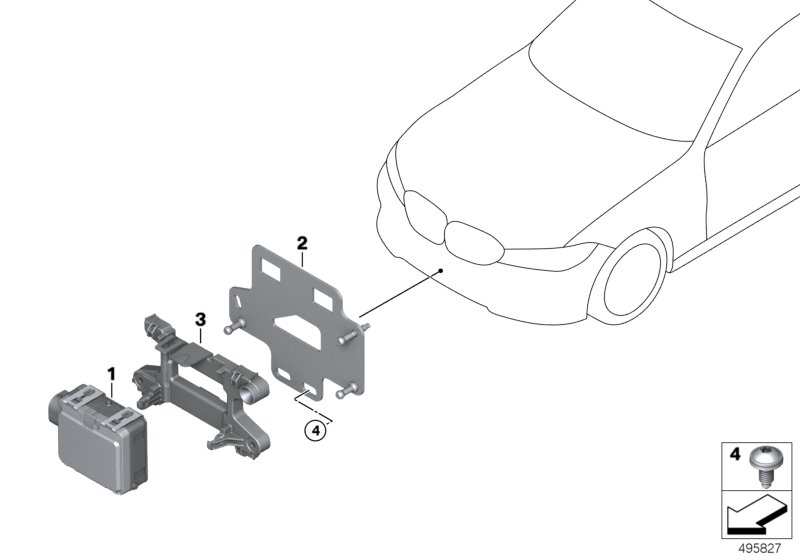 Genuine BMW 66316883865 G07 G05 F44 Mount Front Radar Sensor (Inc. 320d, 318d & 330dX) | ML Performance UK Car Parts