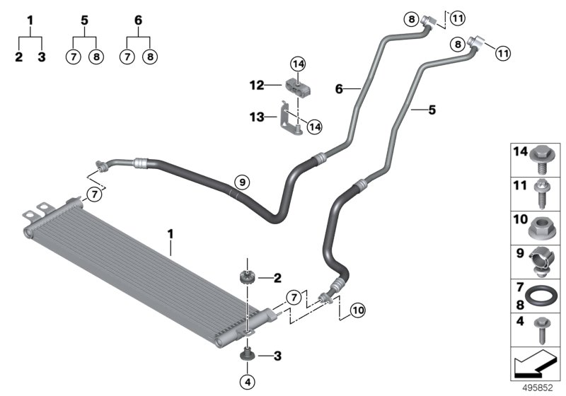 Genuine BMW 17228053477 Engine Oil Cooler Pipe, Return (Inc. X3 M & X4 M) | ML Performance UK Car Parts