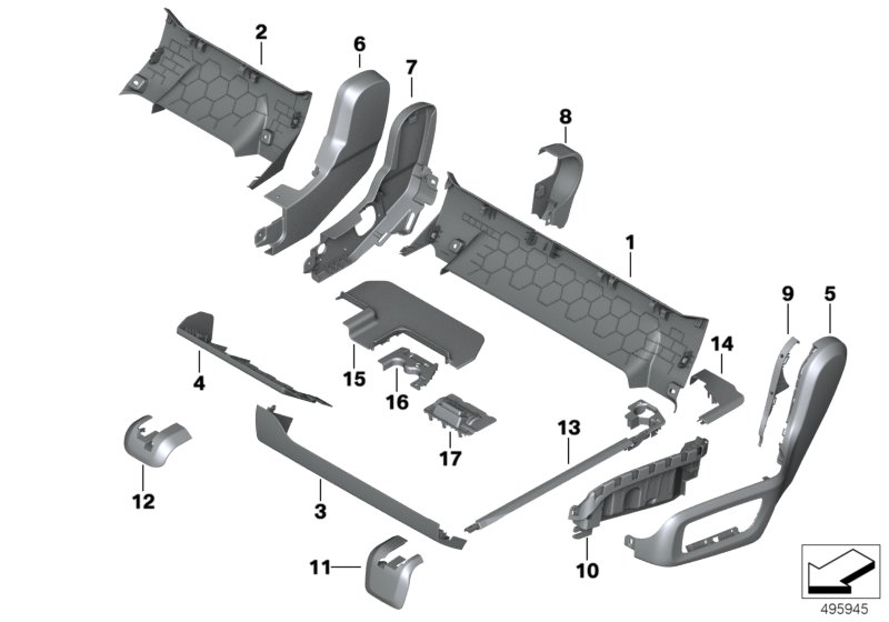 Genuine BMW 52207942889 G05 G07 Side Cover, Left SCHWARZ (Inc. X7 50iX & X5) | ML Performance UK Car Parts