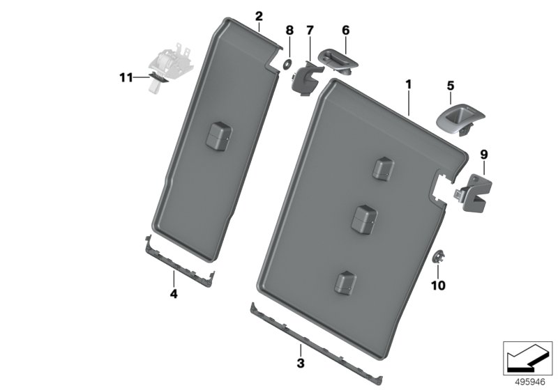 Genuine BMW 52207499797 G05 G06 Cover, Locking Mechanism SCHWARZ (Inc. X5 30dX, X6 40iX & X6 40i) | ML Performance UK Car Parts