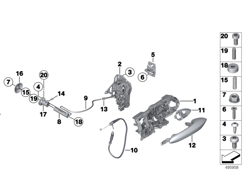 Genuine BMW 51218424937 Door Handle Front Left (Inc. M6 GT3) | ML Performance UK Car Parts