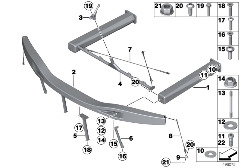 Genuine BMW 51648424443 Rod Left FRONT SPLITTER (Inc. M6 GT3) | ML Performance UK Car Parts