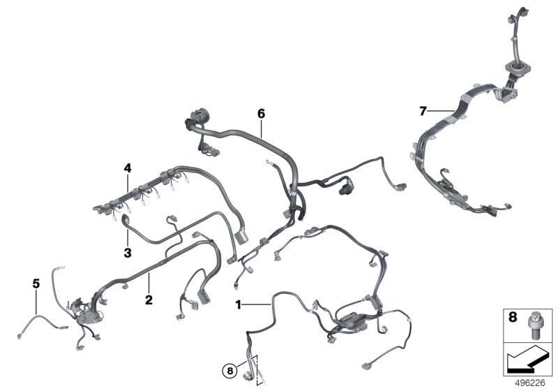 Genuine BMW 12517582971 F15 F16 Wiring Harness, Engine Trans. Module (Inc. X5 35i & X6 35i) | ML Performance UK Car Parts