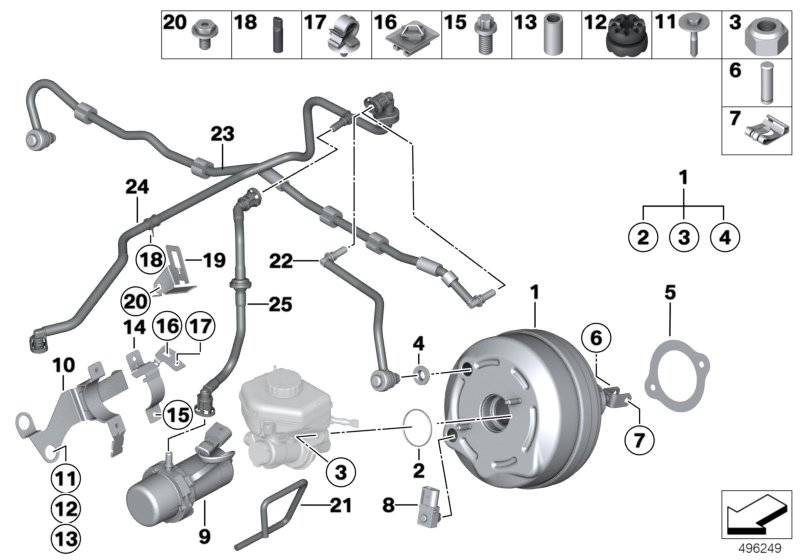 Genuine BMW 11667618496 F30 Vacuum Pipe (Inc. Hybrid 3) | ML Performance UK Car Parts