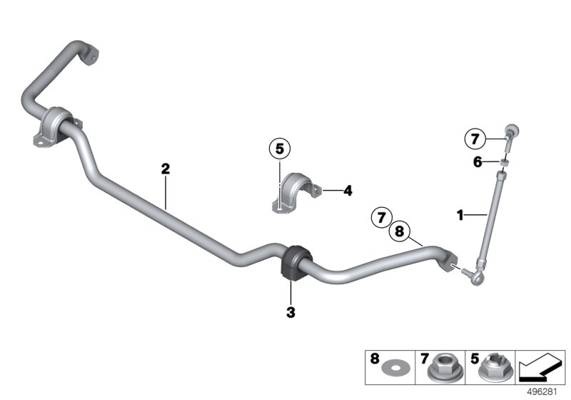 Genuine BMW 31358416825 Anti-Roll Bar, Front KIT (Inc. M235i Racing) | ML Performance UK Car Parts