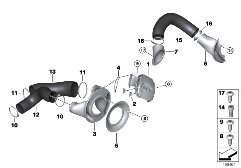 Genuine BMW 51748424690 Ventilation Hose DI=80 mm (Inc. M6 GT3) | ML Performance UK Car Parts