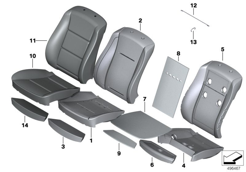 Genuine BMW 52109142328 E65 E66 Comfort Seat Upholstery, Right OC3 (Inc. 760Li, 745i & 760i) | ML Performance UK Car Parts