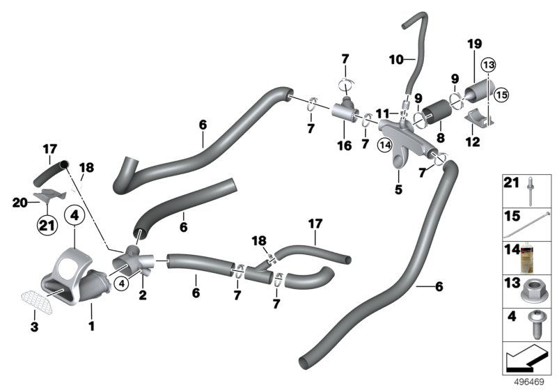 Genuine BMW 51748424894 Holder ECU VENT. HOSE (Inc. M6 GT3) | ML Performance UK Car Parts