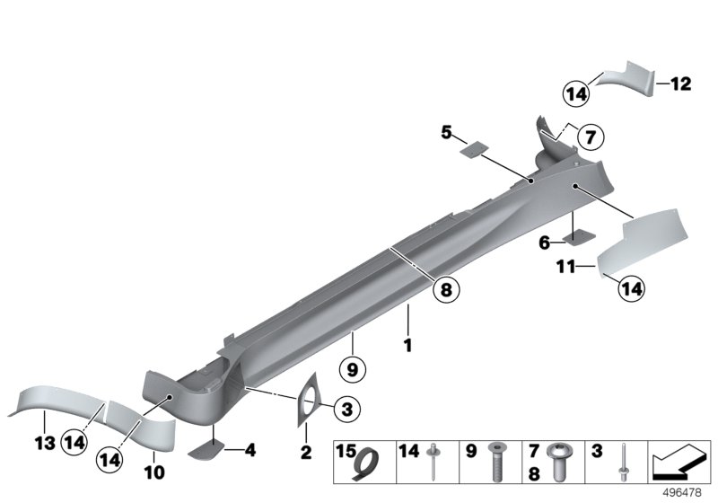 Genuine BMW 51778424917 Stone Chip Left SIDESKIRT REAR (Inc. M6 GT3) | ML Performance UK Car Parts