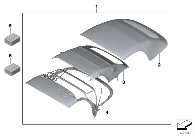 Genuine BMW 54347434507 G29 Internal Head Lining SCHWARZ (Inc. Z4 30i, Z4 M40i & Z4 20i) | ML Performance UK Car Parts