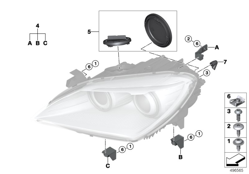 Genuine BMW 63117453907 F12 F13 F06 Set Of Headlight Covers (Inc. M6 GT3, 640d & M6) | ML Performance UK Car Parts