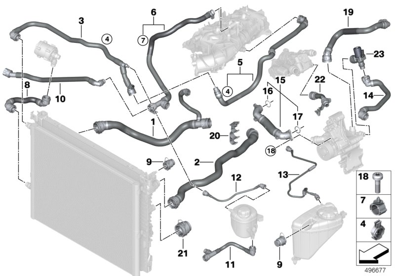 Genuine BMW 17128678494 G32 G30 G12 Hose, Cylinder Head-Expansion Tank (Inc. 530i, 730i & 730Li) | ML Performance UK Car Parts