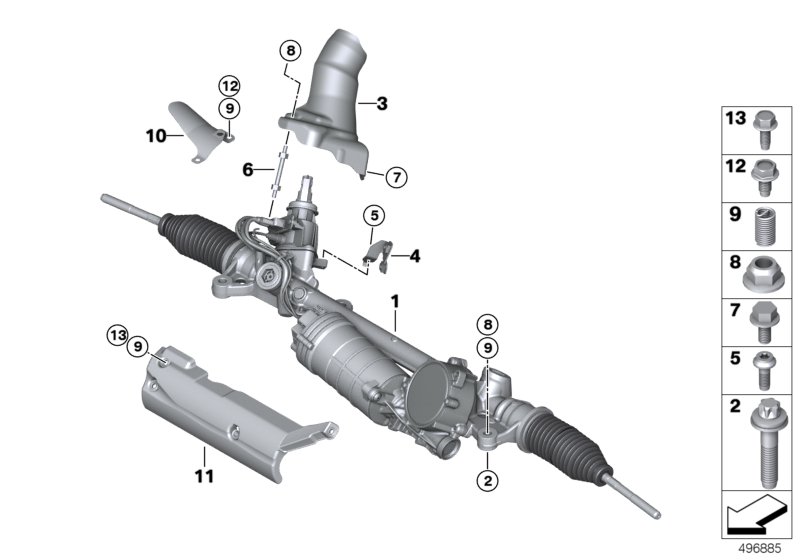 Genuine BMW 32106898114 G20 Steering Gear, Electric (Inc. 320dX & 330iX) | ML Performance UK Car Parts