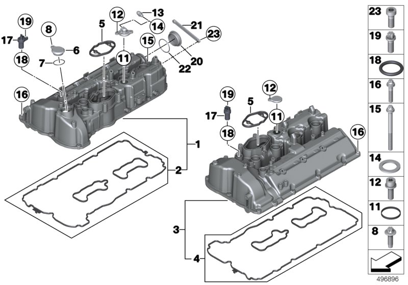 Genuine BMW 11128419224 Cover Zyl.5-8 P63 (Inc. M6 GT3) | ML Performance UK Car Parts