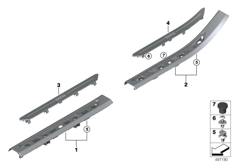 Genuine BMW 51477487743 G07 Insert Door Sill, Left Rear (Inc. X7 50iX, X7 30dX & X7 40iX) | ML Performance UK Car Parts