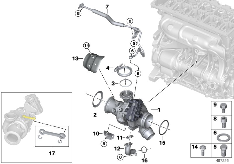 Genuine BMW 11428513617 G30 F32 F33 Return Pipe (Inc. 418d, 120d & X3 20dX) | ML Performance UK Car Parts