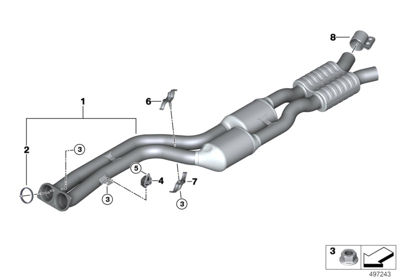 Genuine BMW 18309882566 Pipe Clamp, Top (Inc. X3 M & X4 M) | ML Performance UK Car Parts