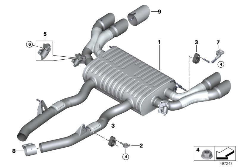 Genuine BMW 18309882488 Bracket, Resonator, Rear Left (Inc. X3 M & X4 M) | ML Performance UK Car Parts