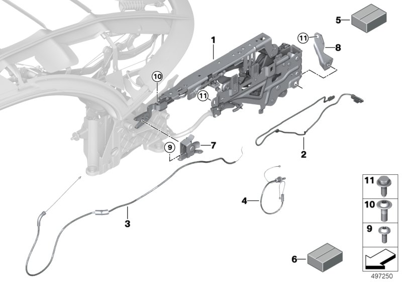 Genuine BMW 54347470619 F91 G14 Release, Folding Top Flap Left (Inc. 840iX, 840i & M850iX) | ML Performance UK Car Parts