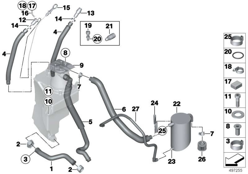 Genuine BMW 11438419243 Holder OIL DIPSTICK (Inc. M6 GT3) | ML Performance UK Car Parts