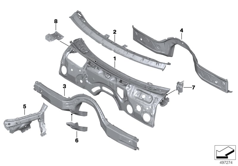 Genuine BMW 41007488025 G20 G21 Mount, Strut Tower Brace, Left (Inc. 330iX, 320iX & 330i) | ML Performance UK Car Parts