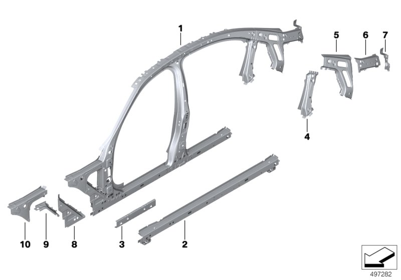 Genuine BMW 41007488106 G20 G21 Bulkhead Plate, A-Pillar Right (Inc. 318d, 330i & M340iX) | ML Performance UK Car Parts