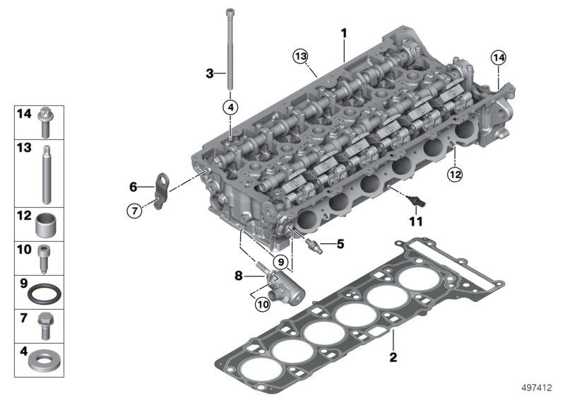 Genuine BMW 11127934494 G15 G05 G07 Cylinder Head With Valve Gear (Inc. 745Le, X6 40iX & X5 40i) | ML Performance UK Car Parts