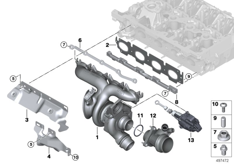 Genuine BMW 11658631904 G29 G02 Turbocharger With Exhaust Manifold (Inc. X3) | ML Performance UK Car Parts