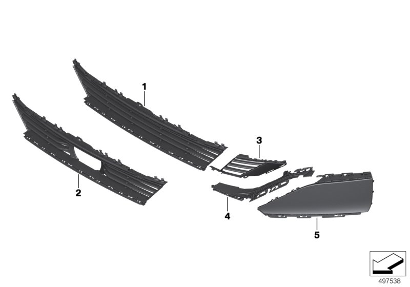 Genuine BMW 51117475139 G11 G12 Fresh Air Grille Open, Bottom Left (Inc. 750iX, 740i & Alpina B7) | ML Performance UK Car Parts