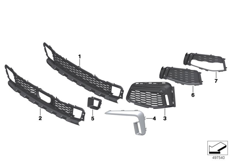 Genuine BMW 51118077375 G11 Air Inlet Cover, Partially Open, Left M (Inc. 740iX, 750iX & 740Li) | ML Performance UK Car Parts